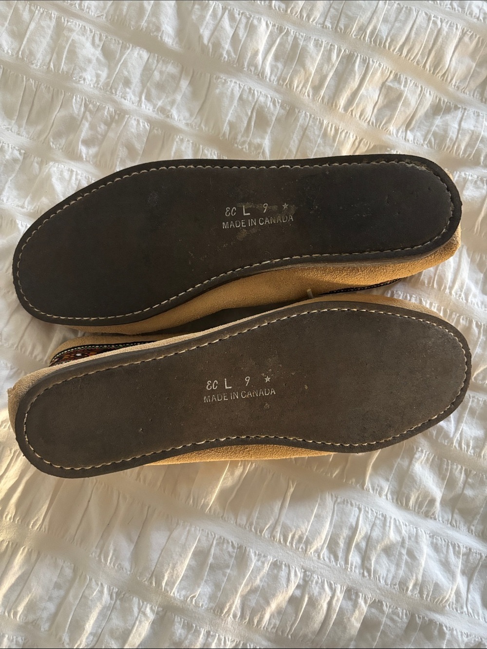 Women’s Suede Moccasin Slip-Ons in Tan - Picture 3 of 5